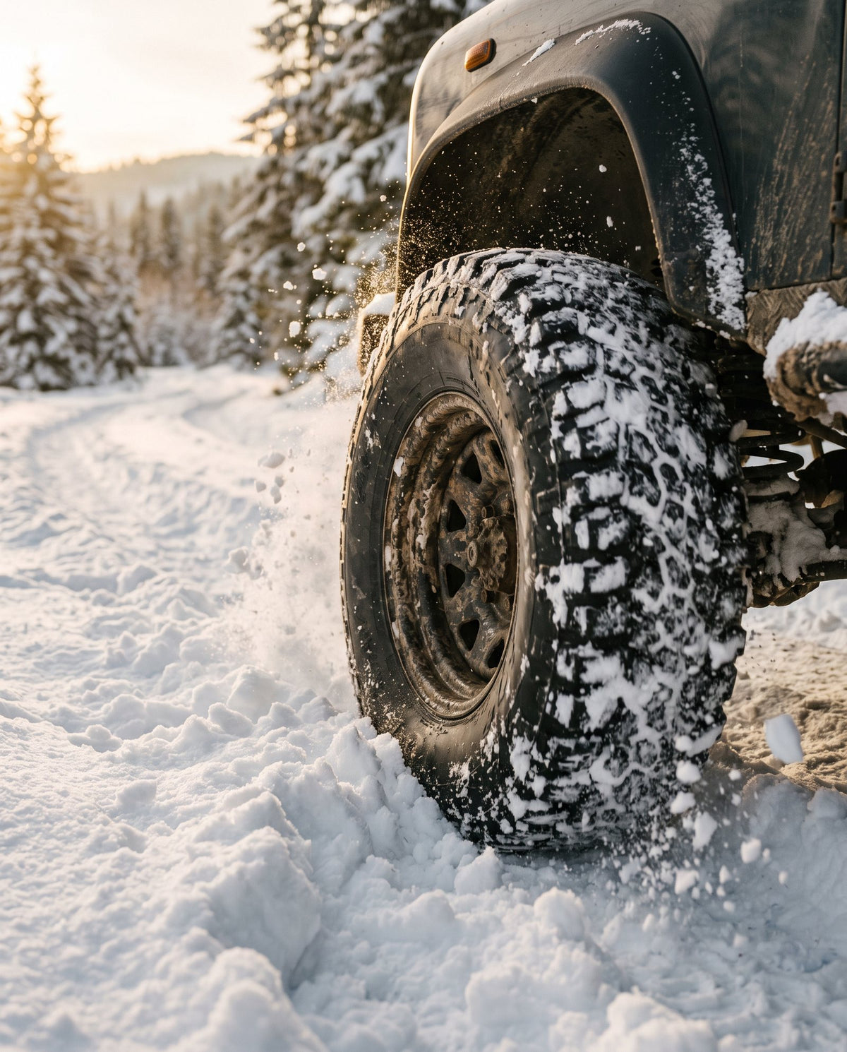 All-Terrain-Reifen im Pulverschnee